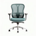 Chaise de bureau ergonomique en maille verte avec réglage en hauteur 45 x 60 x 100cm