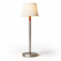 Lampe sur pied en métal et abat-jour en tissu blanc 25 x 25 x 60cm