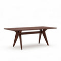 Table rectangulaire en bois marron dimensions 150 x 80 x 75 cm pour salle à manger